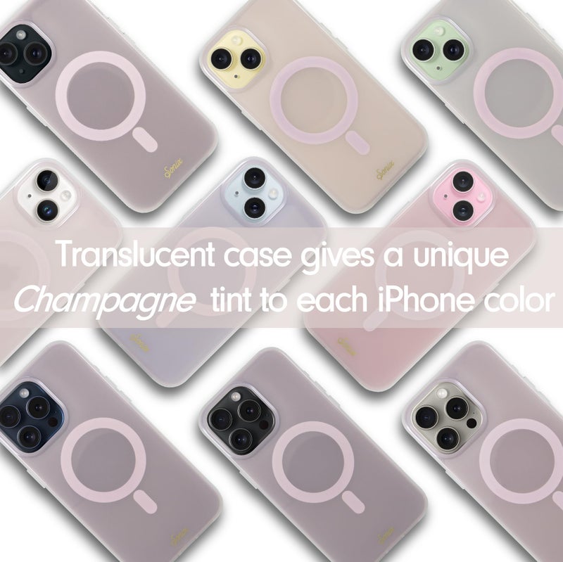 Sonix Protective Phone Case for iPhone 15 Pro | Compatible with Magsafe | 10ft Drop Tested | Jelly Champagne - Image 2