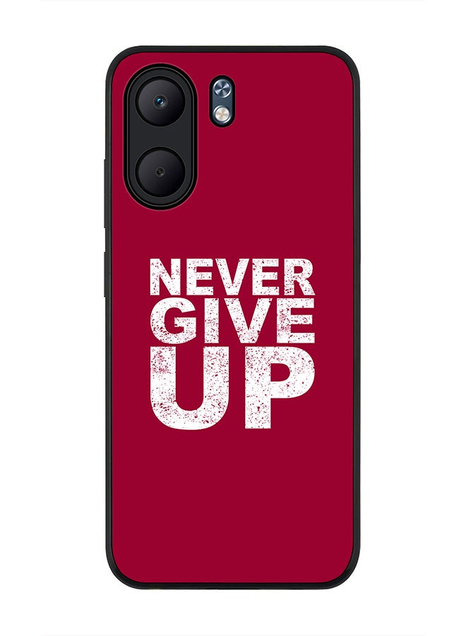Stylizedd For Oppo A5x 5G / A5x 4G Case,Slim fit Camera Protection, Shockproof Thin Phone cover  - Never ever give up