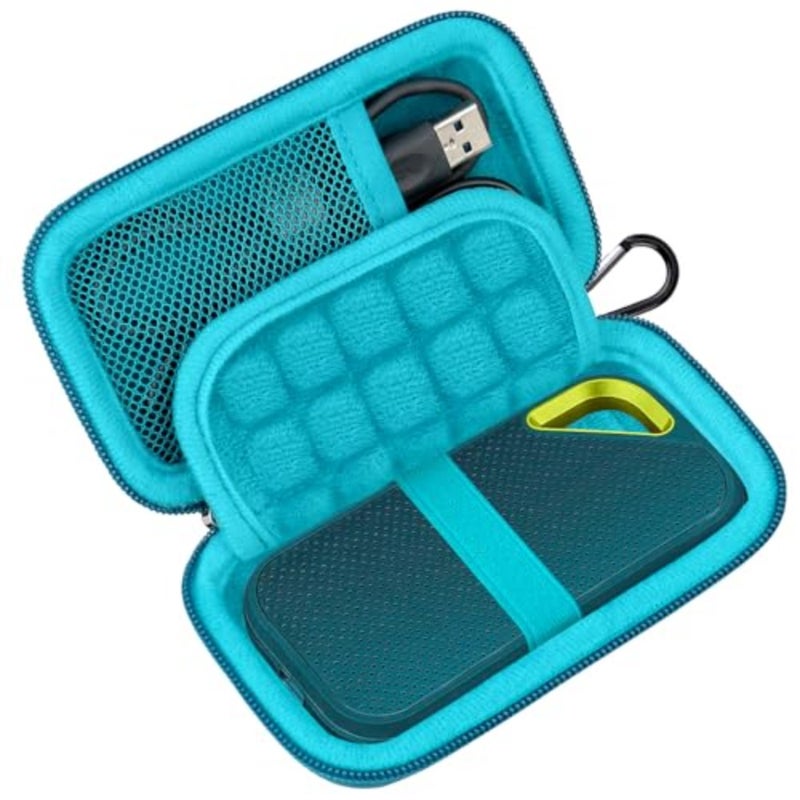 Hard Carrying Case for SanDisk Extreme Pro/SanDisk Extreme Portable External SSD 500GB 1TB 2TB 4TB USB-C Solid State Drive EVA Shockproof Protective Storage Travel Bag, Monterey - Image 1