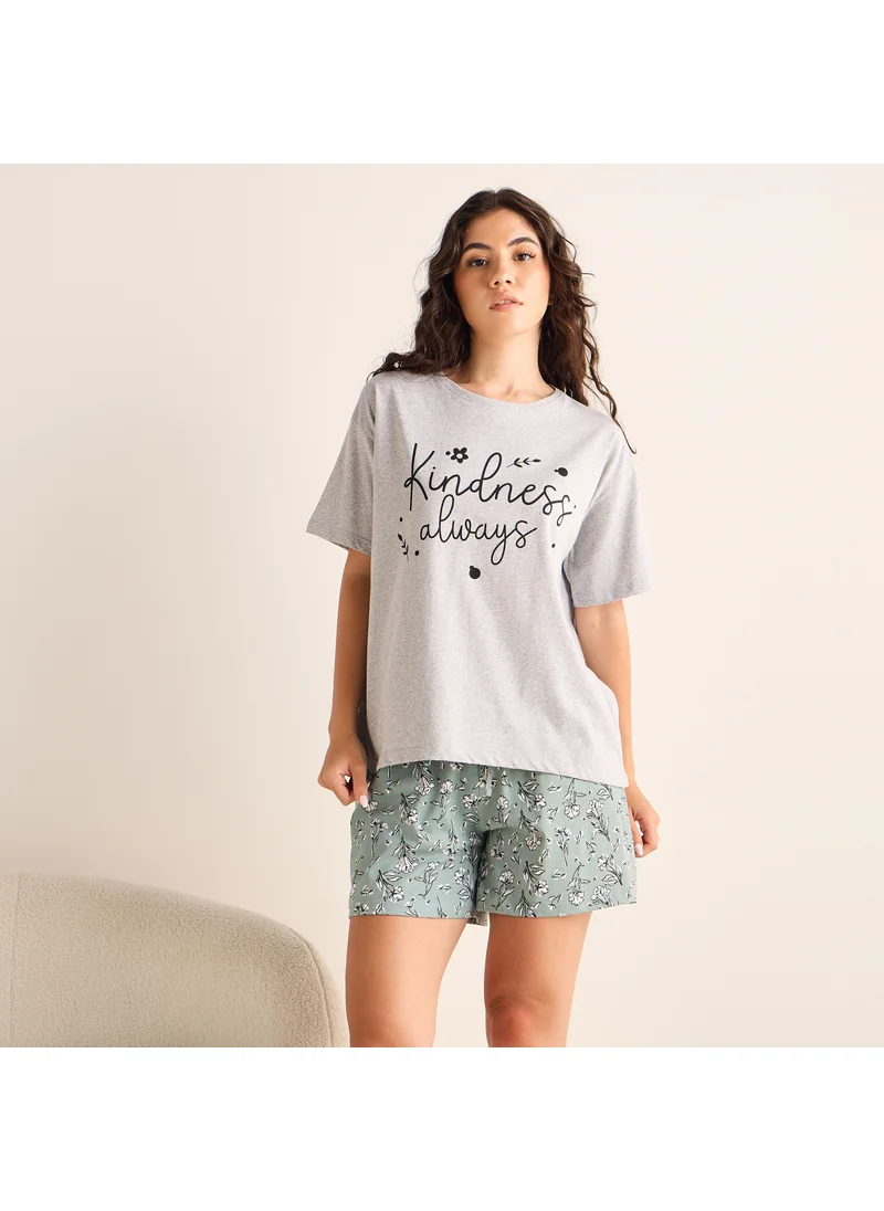 سبلاش فيڤ Floral Print Shorts Set