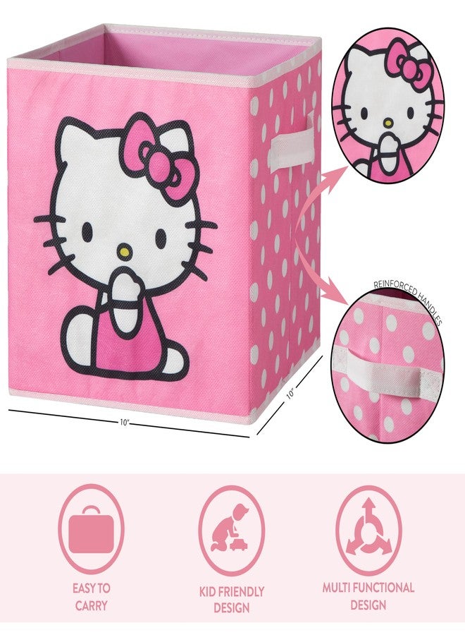Idea Nuova Hello Kitty Set of 2 Durable Storage Cubes with Handles, 10"x10"x10" Cubes - Image 4