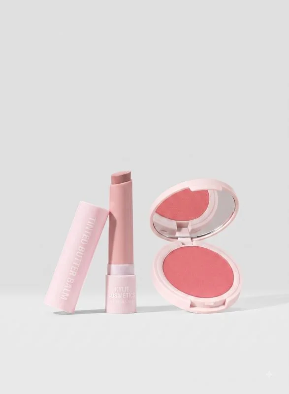 كايلي كوزمتيكس hybrid blush & tinted butter balm duo, 15% savings