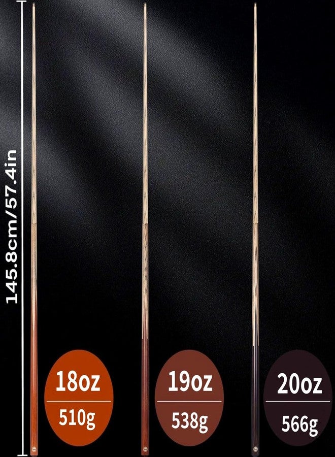 Kmise 57 inch Pool Cue, 19oz Cue Stick with 9.5mm Professional Tip, Handcraft, Made of Chacate Preto Wood, Bar or House Use for Men or Women, Pool Sticks for Adults (3 Sets) - Image 3