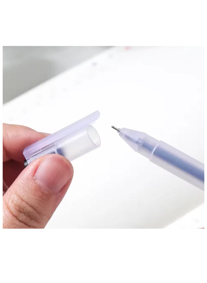 Deli 12-Piece G67 Needle Tip Gel Ink Pen 0.5mm Tip Blue Ink - Image 2