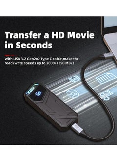 كينجس بيك Z5 2 تيرابايت SSD خارجي محمول مع ضوء RGB - ما يصل إلى 2100 ميجابايت/ثانية، حافظة من سبائك الزنك، واجهة USB 3.2 Gen2x2، محركات الأقراص الصلبة ذات الحالة الصلبة القصوى، متوافقة مع الهاتف المحمول/PS5/الكمبيوتر المحمول/التلفزيون/الكمبيوتر الشخصي  - Image 5
