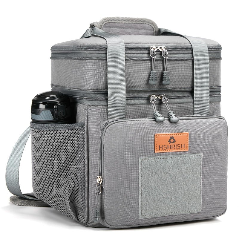 HSHRISH Expandable Large Tactical Lunch Box for Adults, Durable Insulated Lunch Bag with Lots of Storage Space, Cooler Bag for Men Women Work Outdoor Picnic Trips, 24 Cans/16 L, HSHRISH - Image 1