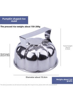 Japanese 304 Stainless Steel Papaya Pumpkin-shaped Egg Bun Rice Mold Sandwich Rice Ball Japanese And Korean Restaurant Fried Rice Mold-Specifications:Pumpkin Type Rice Mold