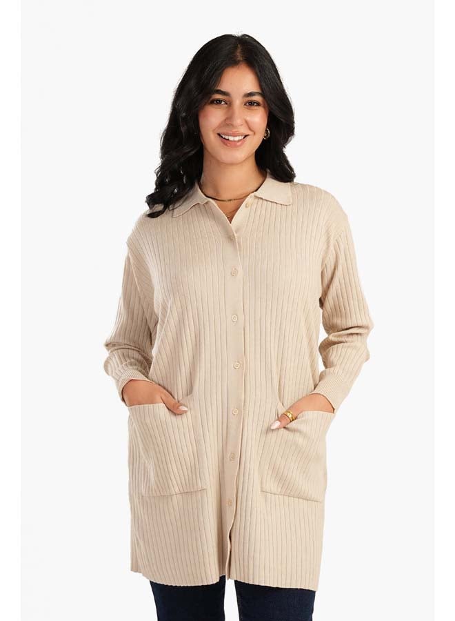 Carina Button Front Knitted Cardigan - Image 1