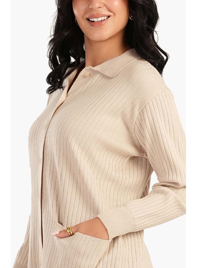 Carina Button Front Knitted Cardigan - Image 3