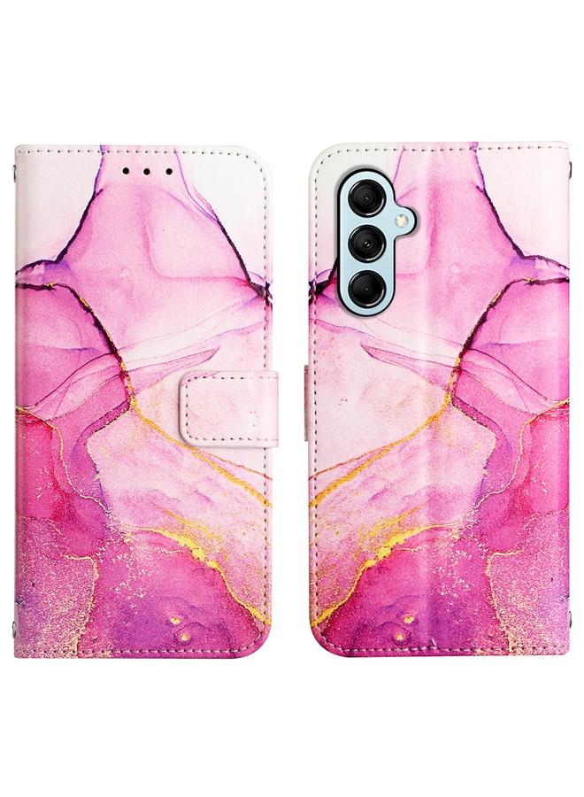 S-TOP Case For Samsung Galaxy M14 PT003 Marble Pattern Flip Leather Phone Case - Image 2