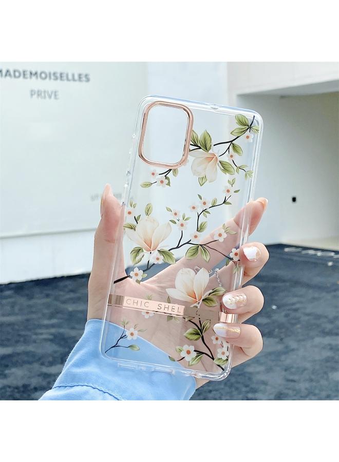 S-TOP Case For Samsung Galaxy S21 Ultra 5G Translucent Plating Flower Phone Case - Image 1
