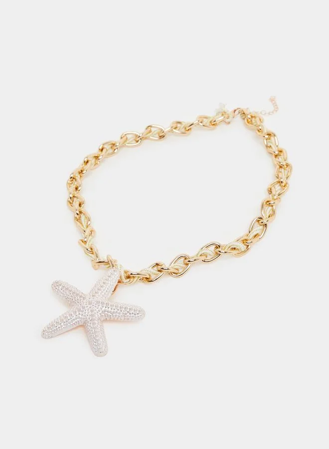Styli Chain Necklace with Starfish Pendant