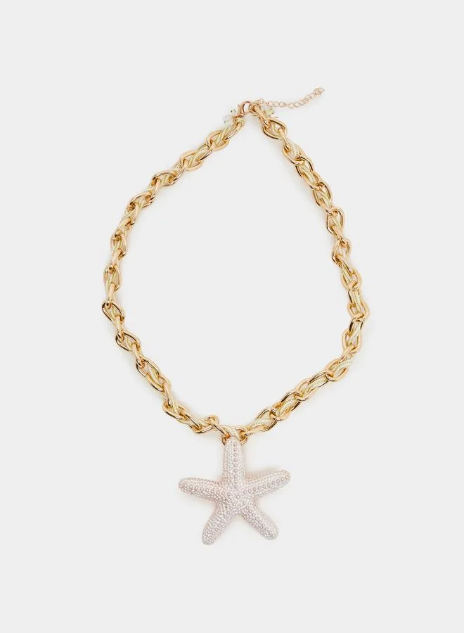 Styli Chain Necklace with Starfish Pendant
