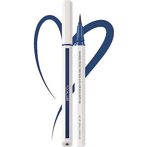 FOCALLURE Sadness Proof Precision EyelinerSweatproof Eyeliner PencilQuick DryingSmudgeproofLong LastingWont Slip Octagonal GripUltra Fine BrushBL03 SAPPHIRE - Image 1