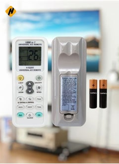 مكيف الهواء العالمي التحكم عن بُعد متوافق مع Samsung و Mitsubishi و Toshiba و Hitachi و Fujitsu و Daewoo و LG و Sharp و Tosot و Electrolux و Sanyo و Aux و Gree و Vista و Haier-Model K-1028V مع البطارية