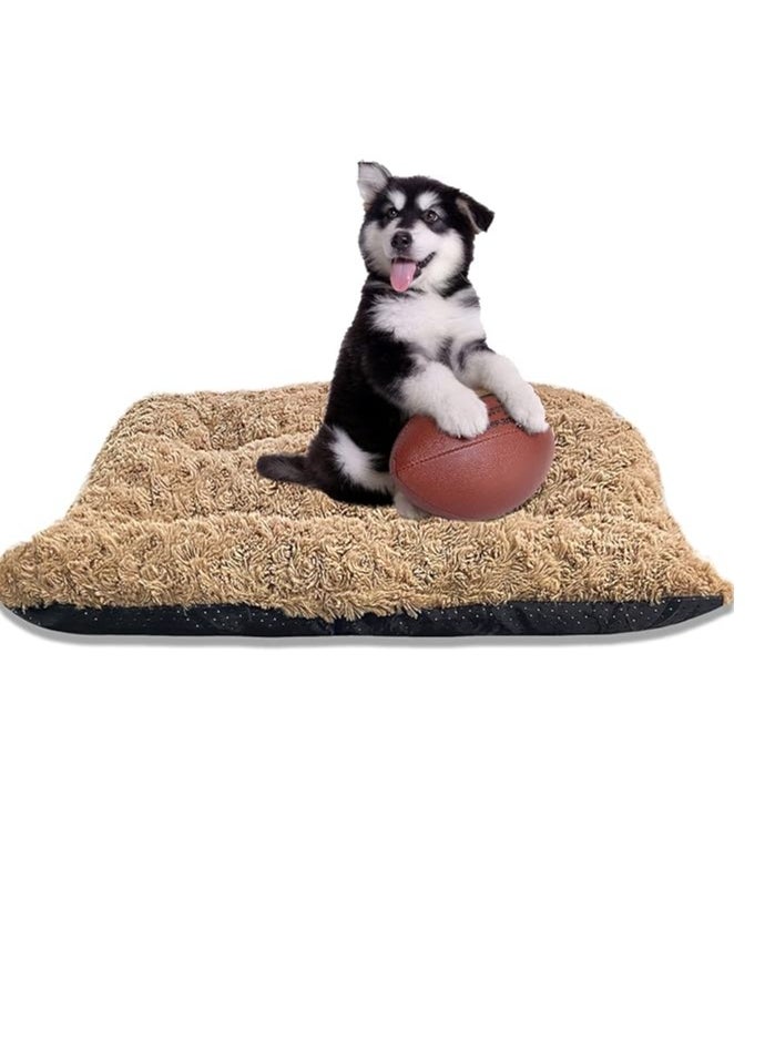 Generic Ultra Soft Pet Bed,Dog Cats Kennel Comfortable Pet Pad Plush Mattress Cushion For Medium Or Large Size Pets,Anti-Slip Bottom Puppy Pillow Washable Mat Cushion For Home  - Image 1