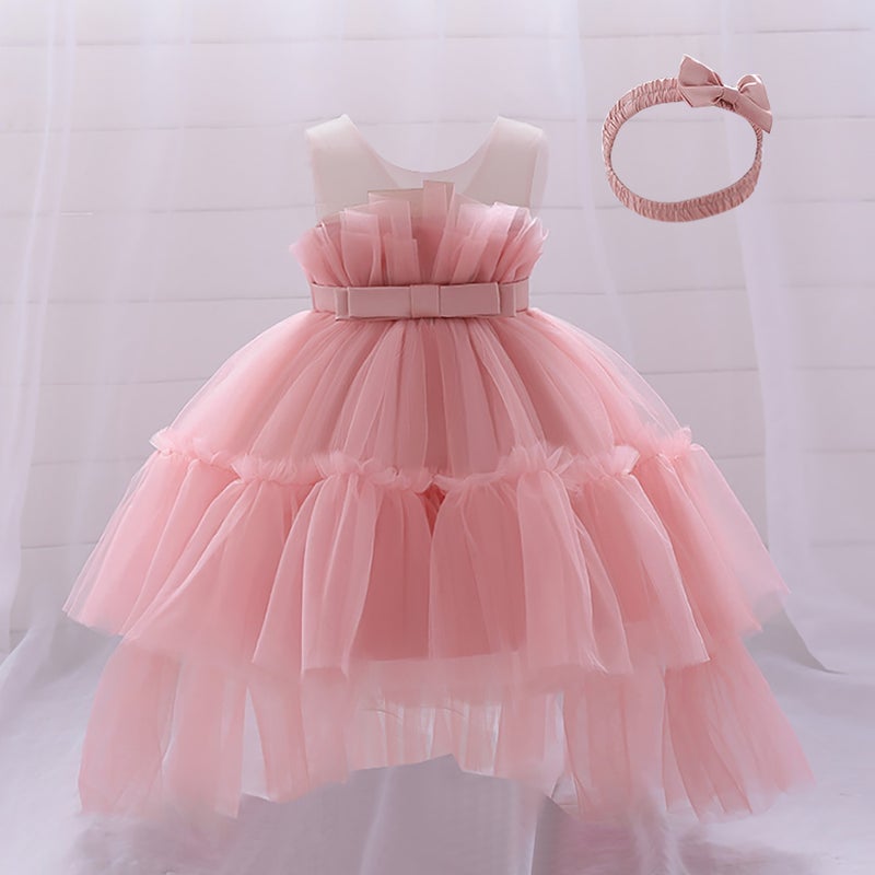 D'Daniela Pink Tulle Party Dress - Image 1