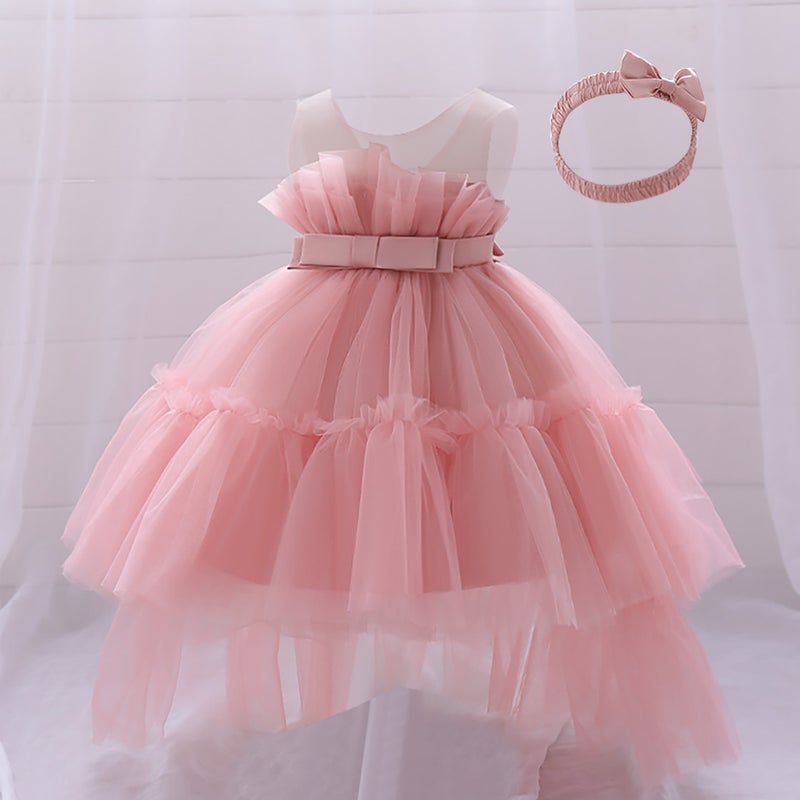 D'Daniela Pink Tulle Party Dress - Image 4