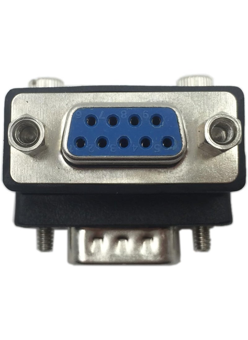 CERRXIAN CERRXIAN 90 Degree DB9 9 Pin RS 232 Male to Female Serial Gender Changer Extension Cable Converter Adapter Coupler  - Image 3