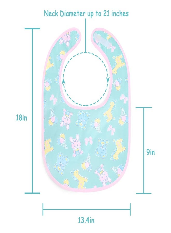 Littleforbig Silky Waterproof Babydoll Printed Adult Bib with Adjustable Hook-and-Loop Fastener Closure - Full Print Baby Parade Adult Bib - Image 5