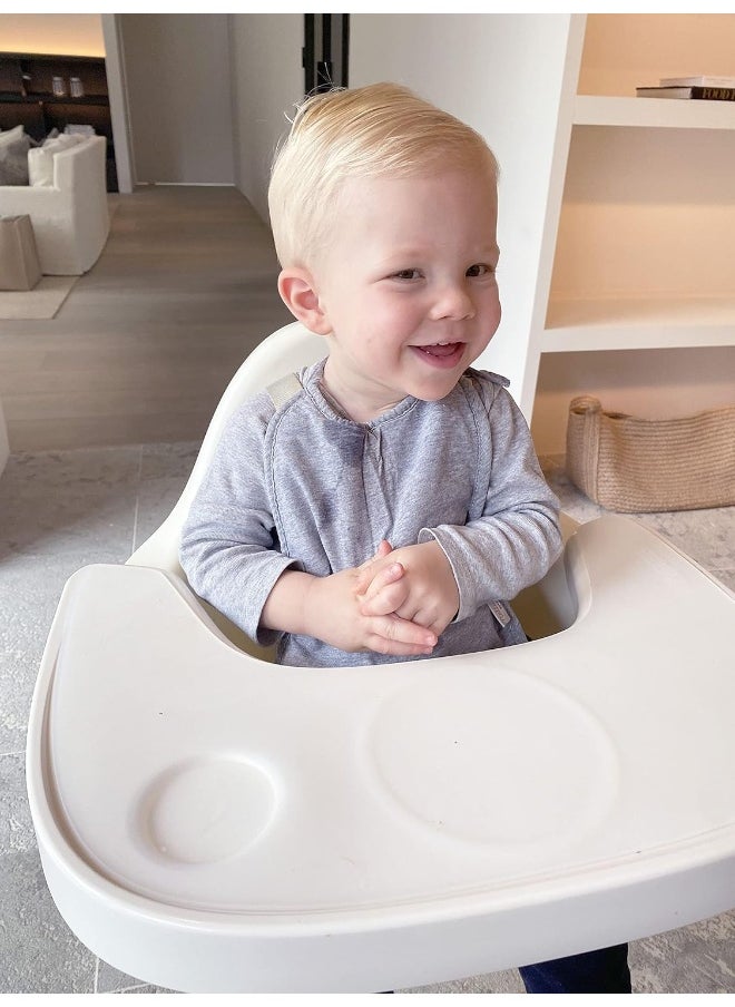 CHILDHOME - Childhome, Evolu 2 High Chair Shelf, Adjustable In Depth, Easy To Install, With Silicone Pad, Non-Slip, Clean, White - Image 1