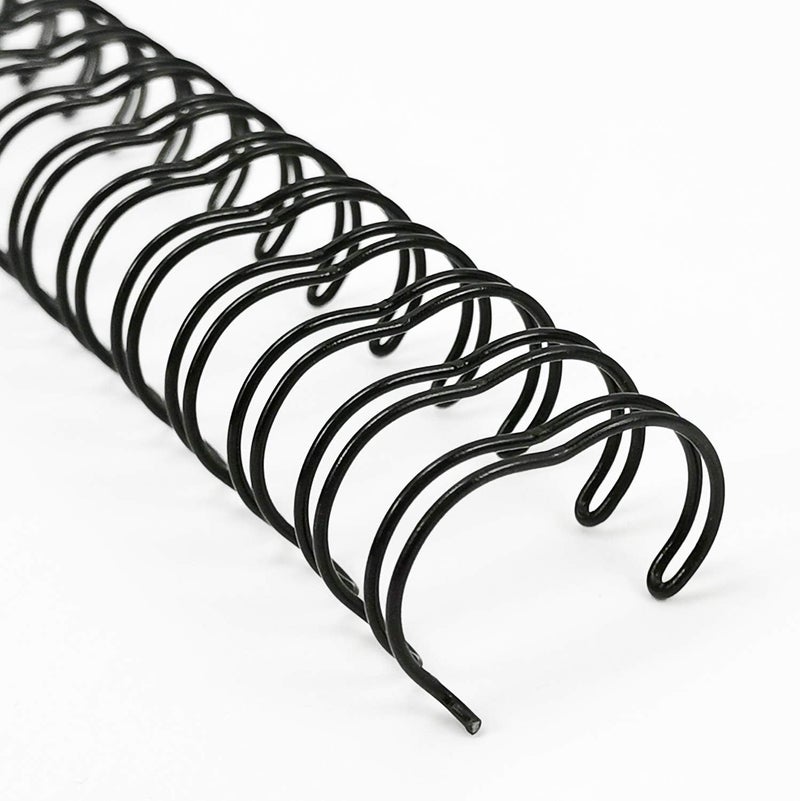 RAYSON Double Loop Binding Wires 1/2 Inch - 3 to 1 Pitch Wire Binding Capacity 100 Sheets, 11 inch Length, 32-Loop Black Wire Ring Pack of 100 to Bind Reports and Projects - Image 1