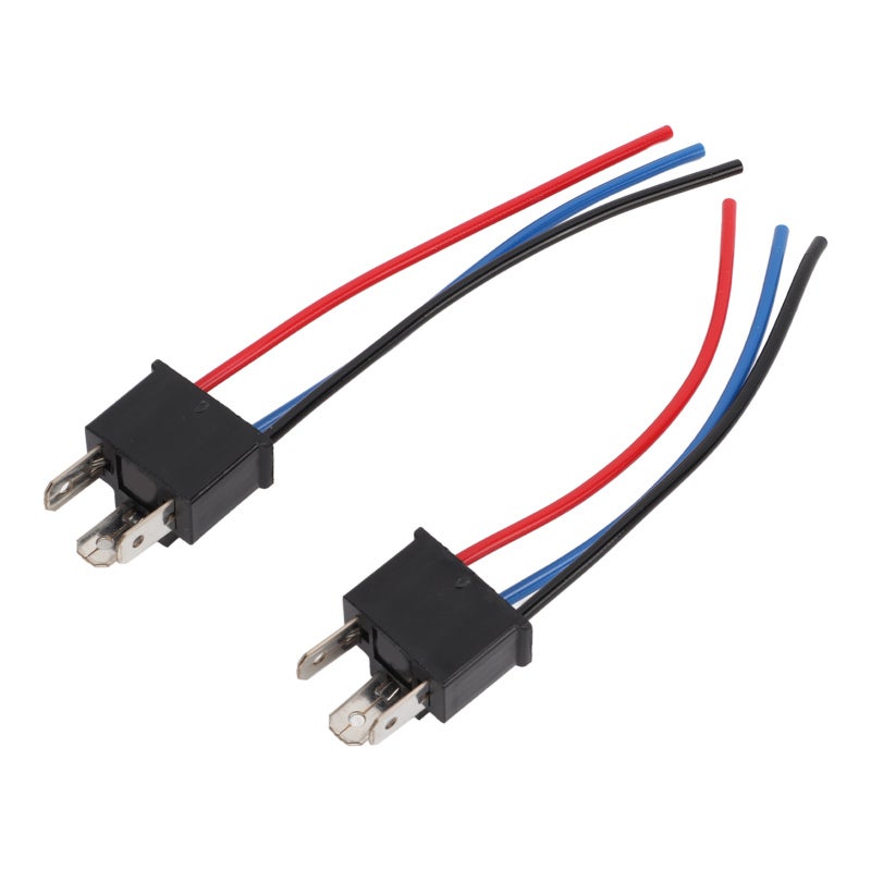 H4 Male Holder Line: 2 Pack, 12V-24V, High Temperature Resistant ABS + Copper - Easy Pre-Wired Installation, 3 Pin Socket for Automobiles, Trailers, Industrial Equipment & More - Image 3