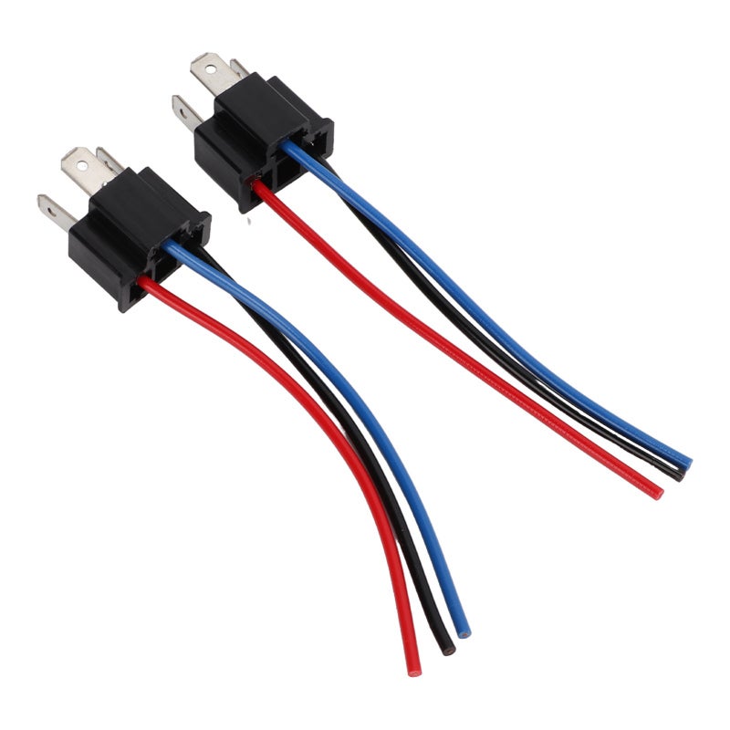 H4 Male Holder Line: 2 Pack, 12V-24V, High Temperature Resistant ABS + Copper - Easy Pre-Wired Installation, 3 Pin Socket for Automobiles, Trailers, Industrial Equipment & More - Image 4