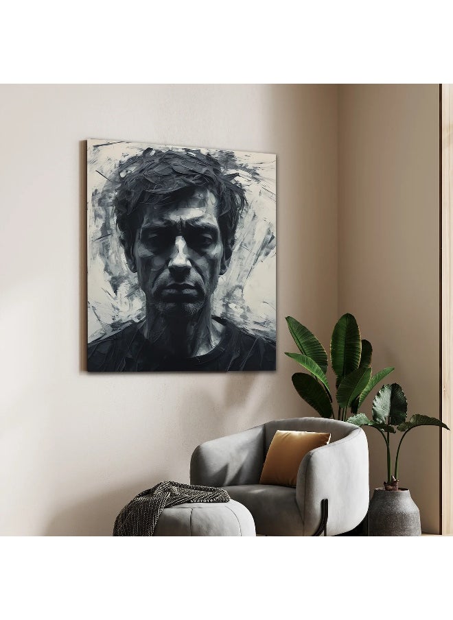 Walliv The Lost Mind Wall Art Canvas Painting For Home Decor 50x50 cm.  - Image 2