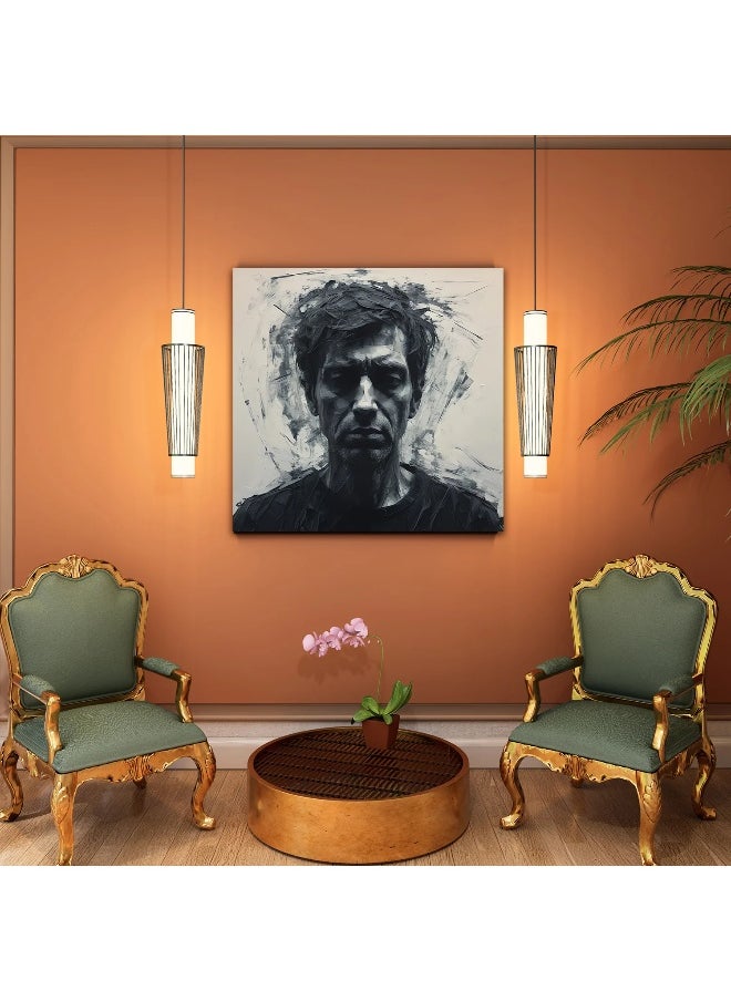 Walliv The Lost Mind Wall Art Canvas Painting For Home Decor 50x50 cm.  - Image 3