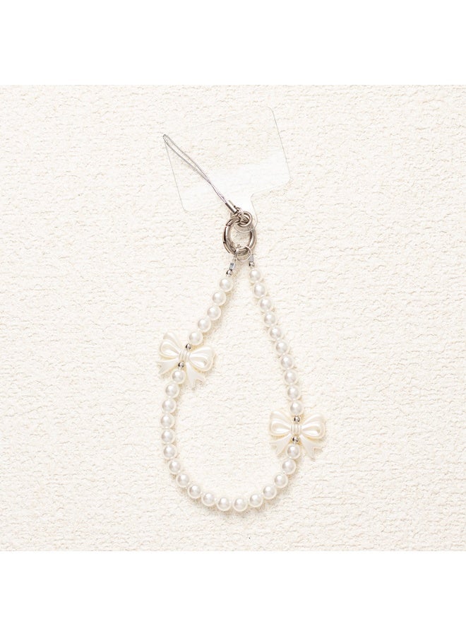 NIBEMINENT Phone Charm/ Chain Strap for Women Girls, Bowknot Cell Phone Case Lanyard Wrist Strap - Image 1