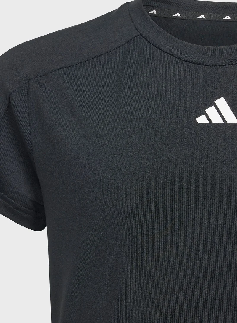 Adidas 3 Stripes Kids Train T-Shirt Set