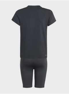 Adidas 3 Stripes Kids Train T-Shirt Set  - Image 2
