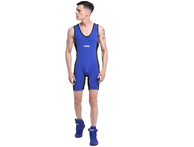 XPEED Wrestling Suit for Men Wrestling Suit Wrestling Compression Suit for Men Wrestling Suit Spandex Wrestling Suit Blue(36) - Image 1
