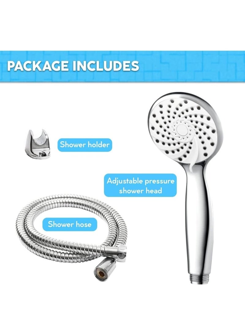 راس دش مع خرطوم 150 سم 3 اوضاع للتدليك راس دش مع خرطوم دش عالي الضغط دش دش دش 96 - Image 3