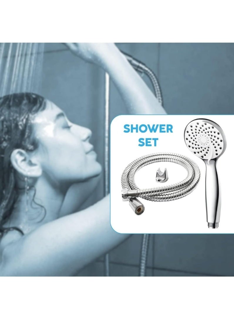 راس دش مع خرطوم 150 سم 3 اوضاع للتدليك راس دش مع خرطوم دش عالي الضغط دش دش دش 96 - Image 2