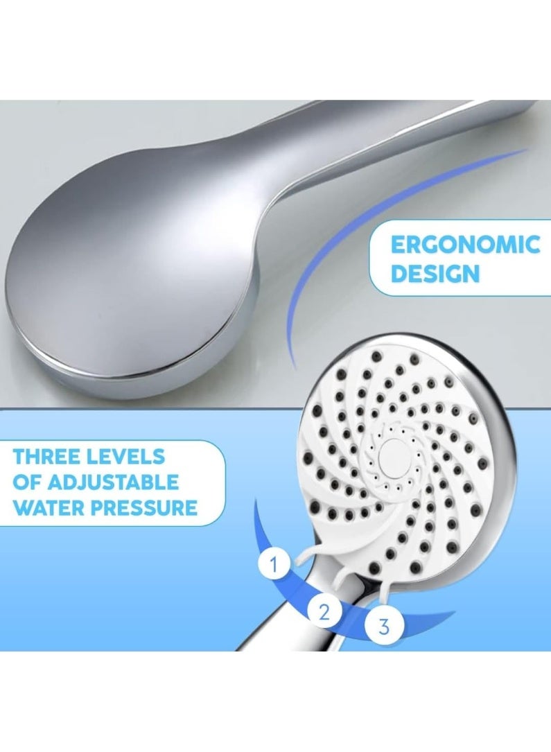 راس دش مع خرطوم 150 سم 3 اوضاع للتدليك راس دش مع خرطوم دش عالي الضغط دش دش دش 96 - Image 5