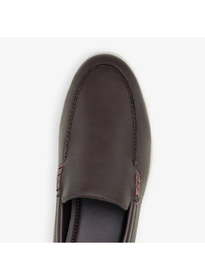 NDURE Men's Slip-On Loafers, Leather, White Sole, Casual Style - Image 5