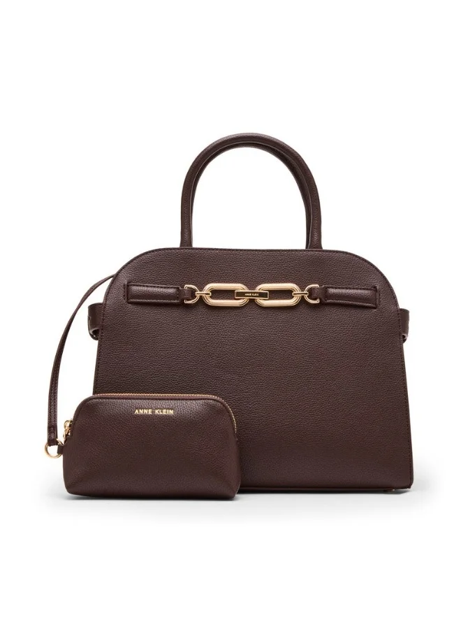 Anne Klein  Anne Klein Akh6132 Brown Women's Satchel for Women | Best Price UAE