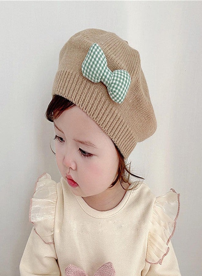 BIBABLYKE Cute Baby Girl Knitted Beret Soft & Comfortable Hat Stylish Infant Girl Beret Hat Perfect for Outdoor Activities Gift - Image 2