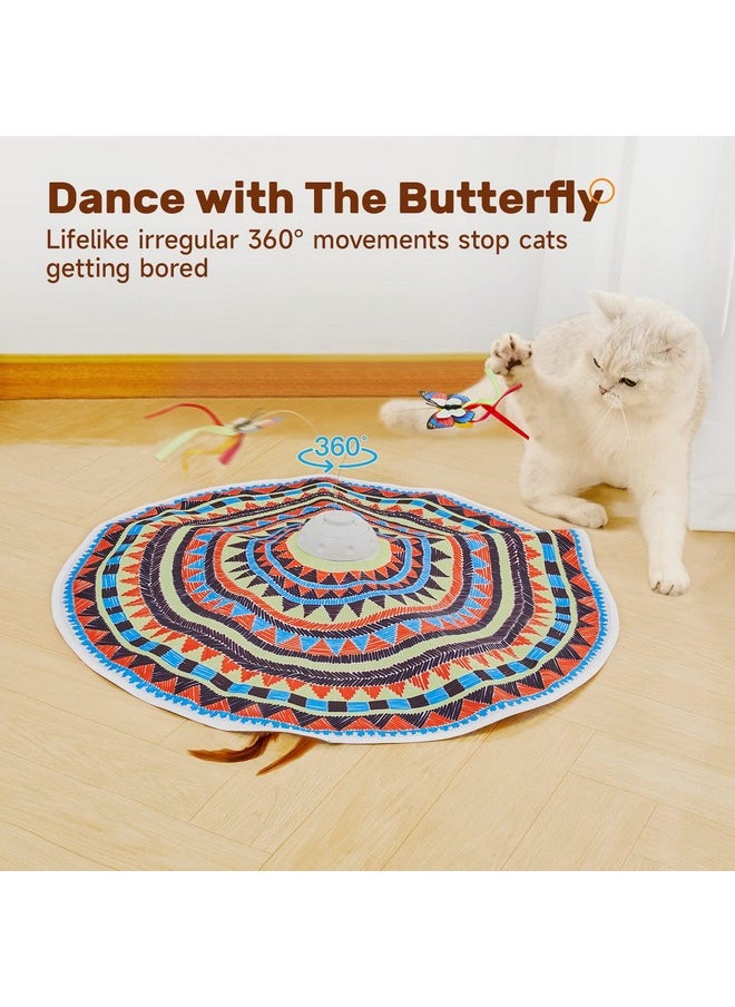 Potaroma Potaroma Cat Toys Chargeable, 3in1 Hide and Seek, Automatic Interactive Toy, Fluttering Butterfly, Moving Feather, Kitten Wand Toy, Indoor Exercise Kicker 22.8 Inches Cover for All Breeds  - Image 4