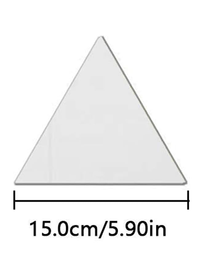 erorex 3D Acrylic Mirror Wall Stickers 16 Pcs Diy Art Self Adhesive Wall Decals Home Decorations 3D Acrylic Self Adhesive Decals For Living Room Bedroom Bathroom And More Triangles Silver - Image 5