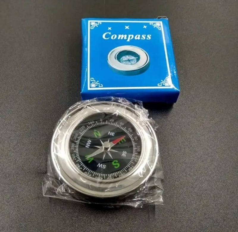 VR CREATIVES Stainless Steel Directional Pocket Magnetic Compass/Magnetic Compass Direction,7.5 * 7.5 * 1.2 cm - Image 4
