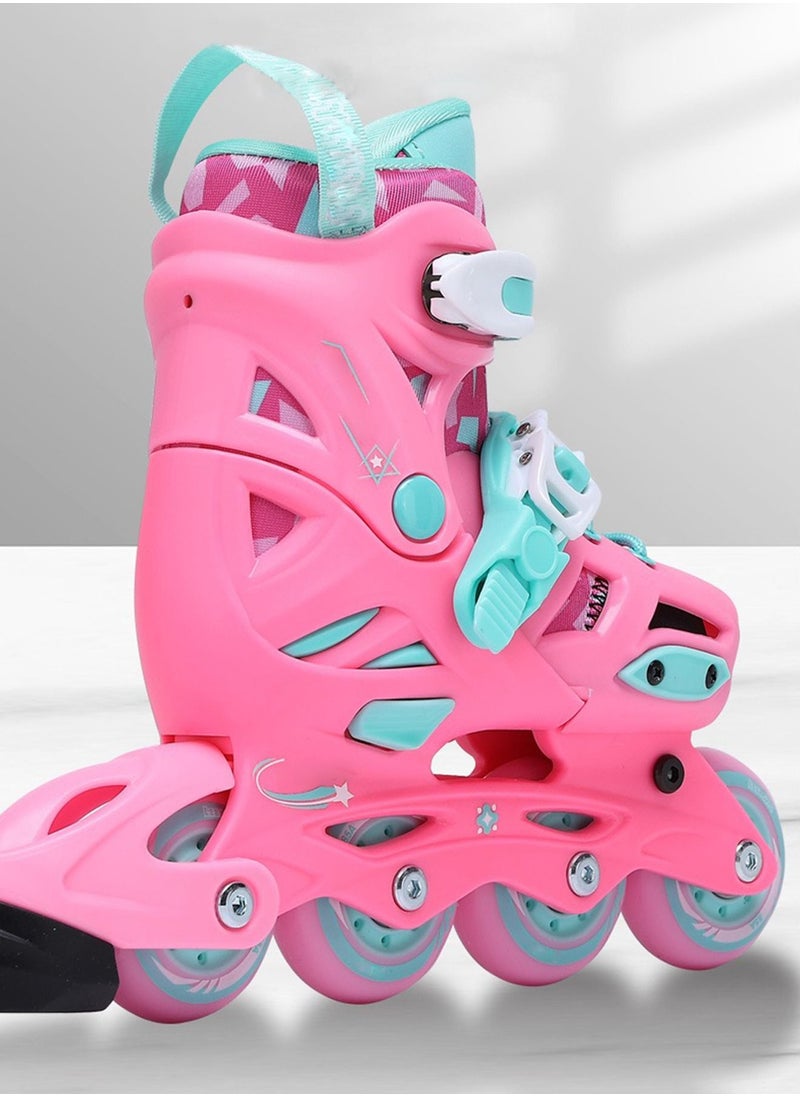 GT-Wheel - Adjustable Skating Shoes with Four PU Wheels Professional Design Skates can Convert into 3 Mode Wheel Inline Double Roller and Three Point Wheel S(29-32) - Image 1
