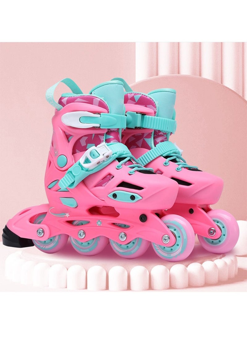 GT-Wheel - Adjustable Skating Shoes with Four PU Wheels Professional Design Skates can Convert into 3 Mode Wheel Inline Double Roller and Three Point Wheel S(29-32) - Image 1