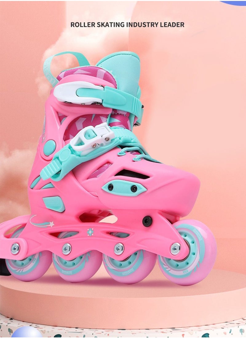 GT-Wheel - Adjustable Skating Shoes with Four PU Wheels Professional Design Skates can Convert into 3 Mode Wheel Inline Double Roller and Three Point Wheel S(29-32) - Image 1