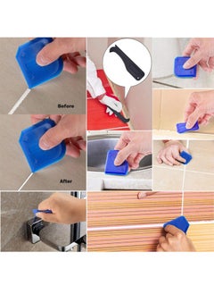Generic caulking tool, caulk remover, 5 in 1 caulk tool kit, silicone caulk and plastic Scraper for Kitchen, Bathroom, Window and Sink Joint blue  - Image 4