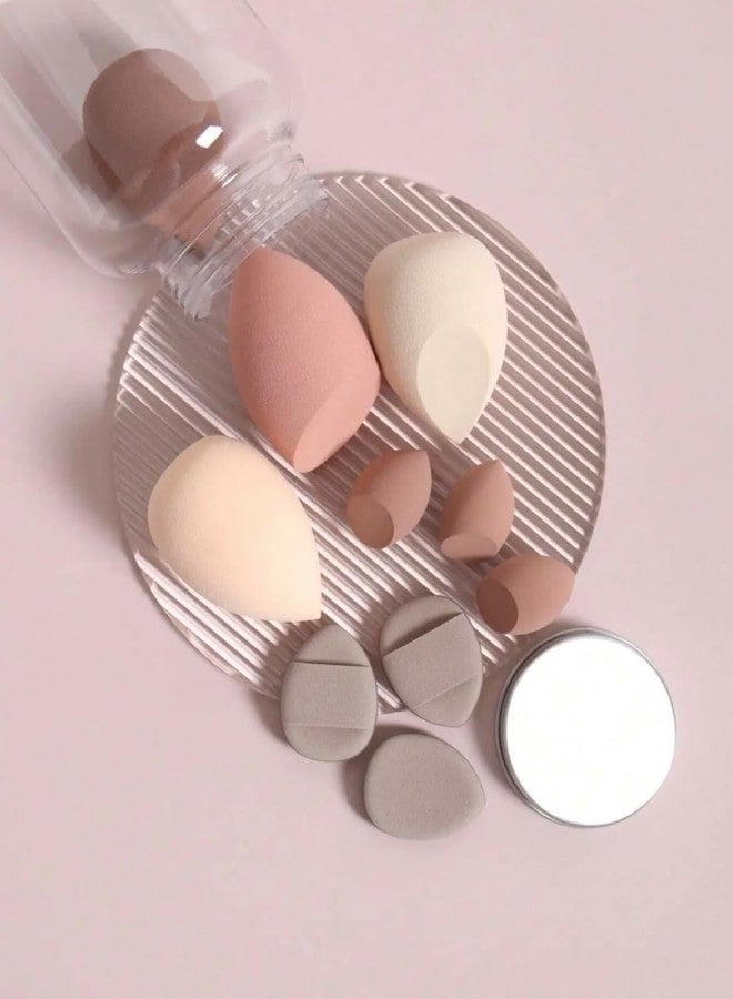 Ruby Face Rubyface Makeup Sponges Set With Storage Jar, Including 4 Blenders, 3 Mini Beauty Blenders, 3 Mini Finger Cushions 2 Triangle Puff For Liquid, Cream & Powder, Multicolor Makeup Sponge Set for All types Of Skin - Image 4
