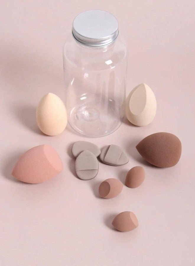 Ruby Face Rubyface Makeup Sponges Set With Storage Jar, Including 4 Blenders, 3 Mini Beauty Blenders, 3 Mini Finger Cushions 2 Triangle Puff For Liquid, Cream & Powder, Multicolor Makeup Sponge Set for All types Of Skin - Image 5