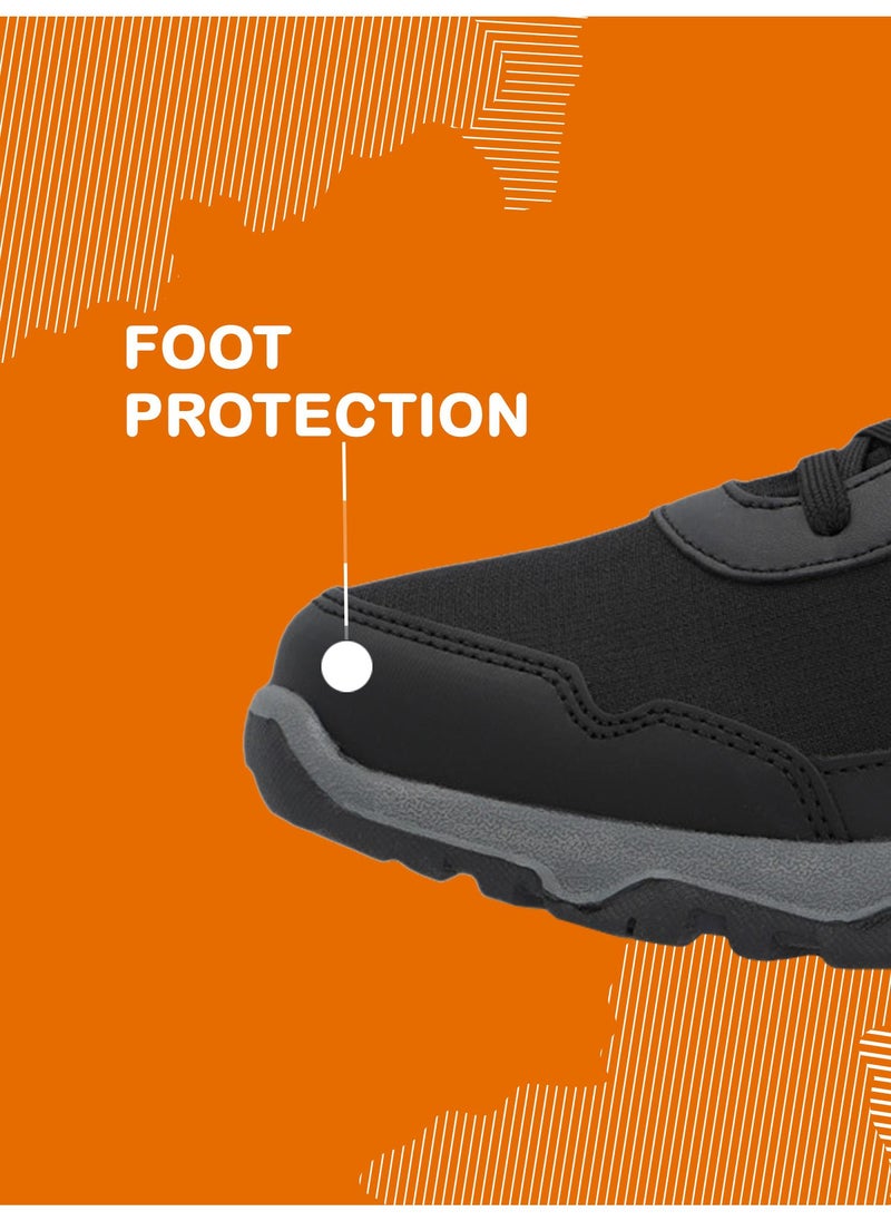 Outventure Men's Waterproof Hiking Boots - Discovery Mid Black Durable Outdoor Footwear for Trekking & Short Hikes  - Image 5